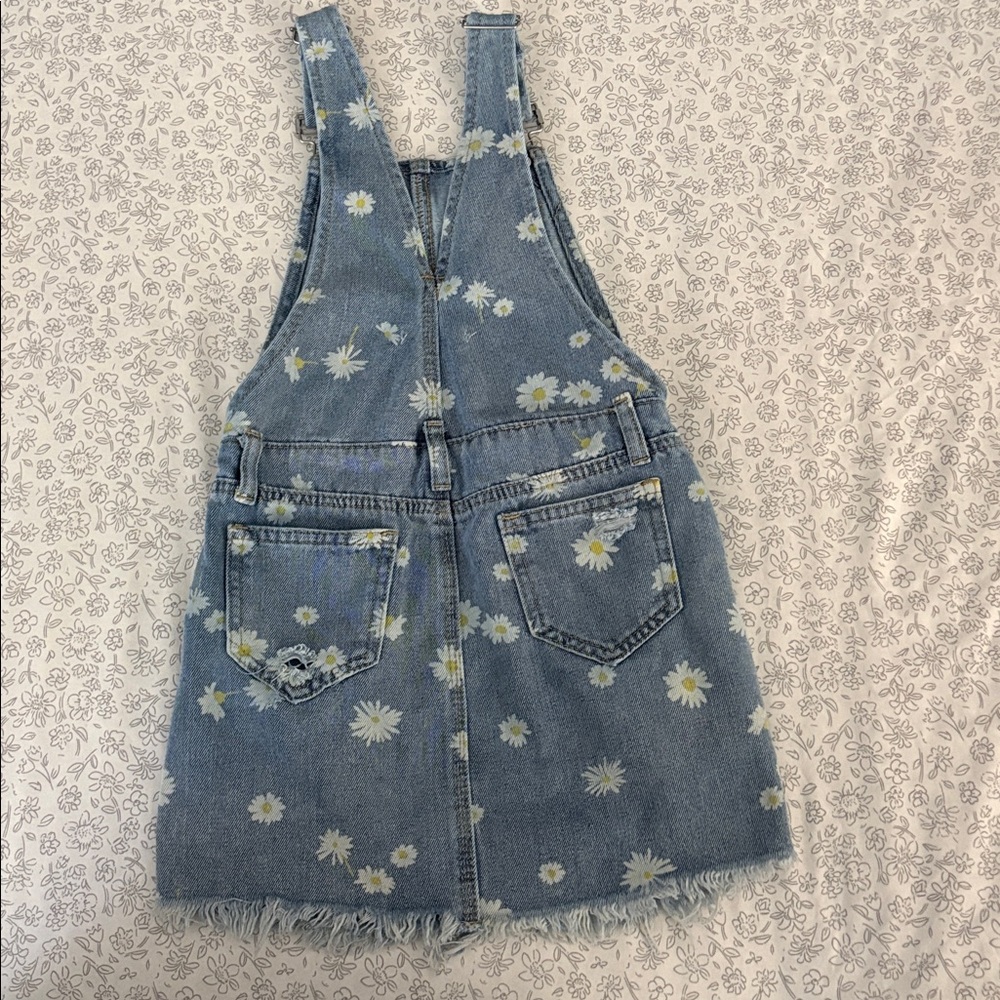 Chelsea & Violet Blue Denim Overall with Daisy Print - Picture 3 of 3